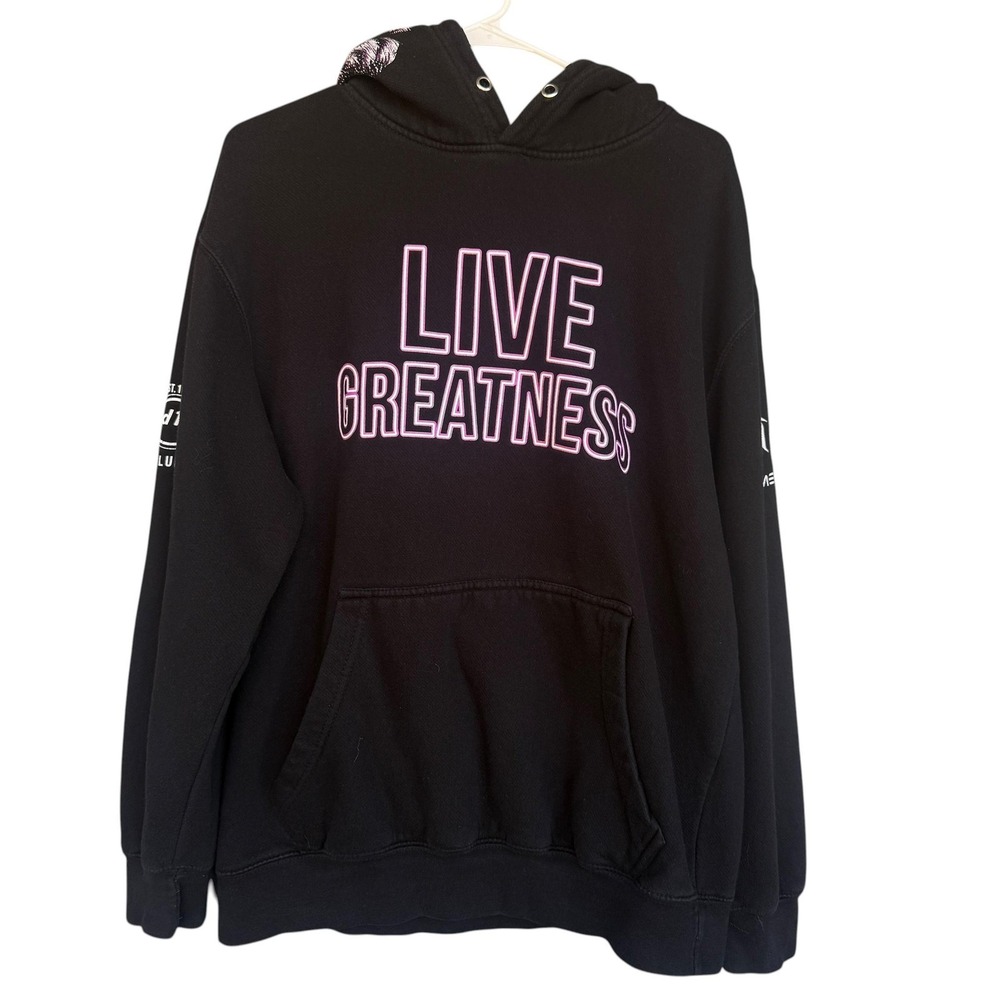 Messi Hoodie Sweatshirt Mens Large Black Soccer Greatness Honolulu Argentina